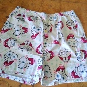*XL SpongeBob flannel night shorts